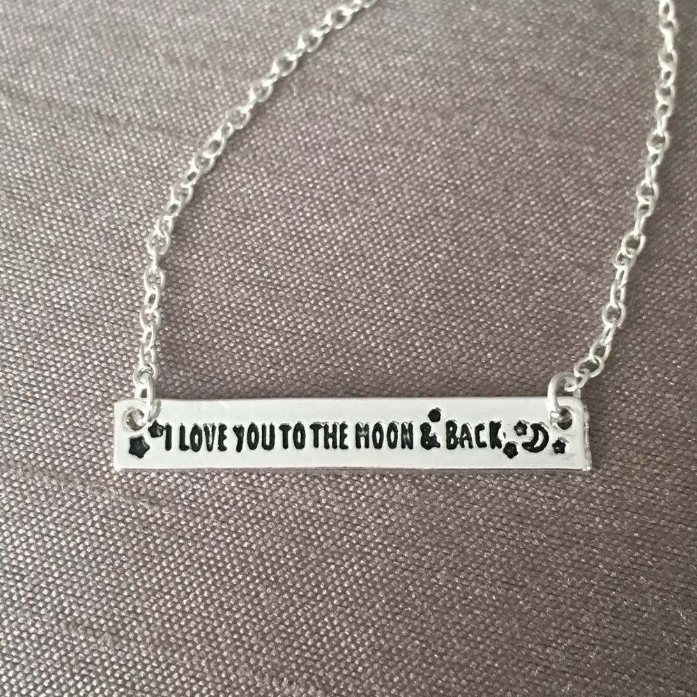 Silver I Love You To The Moon And Back Necklace NWT